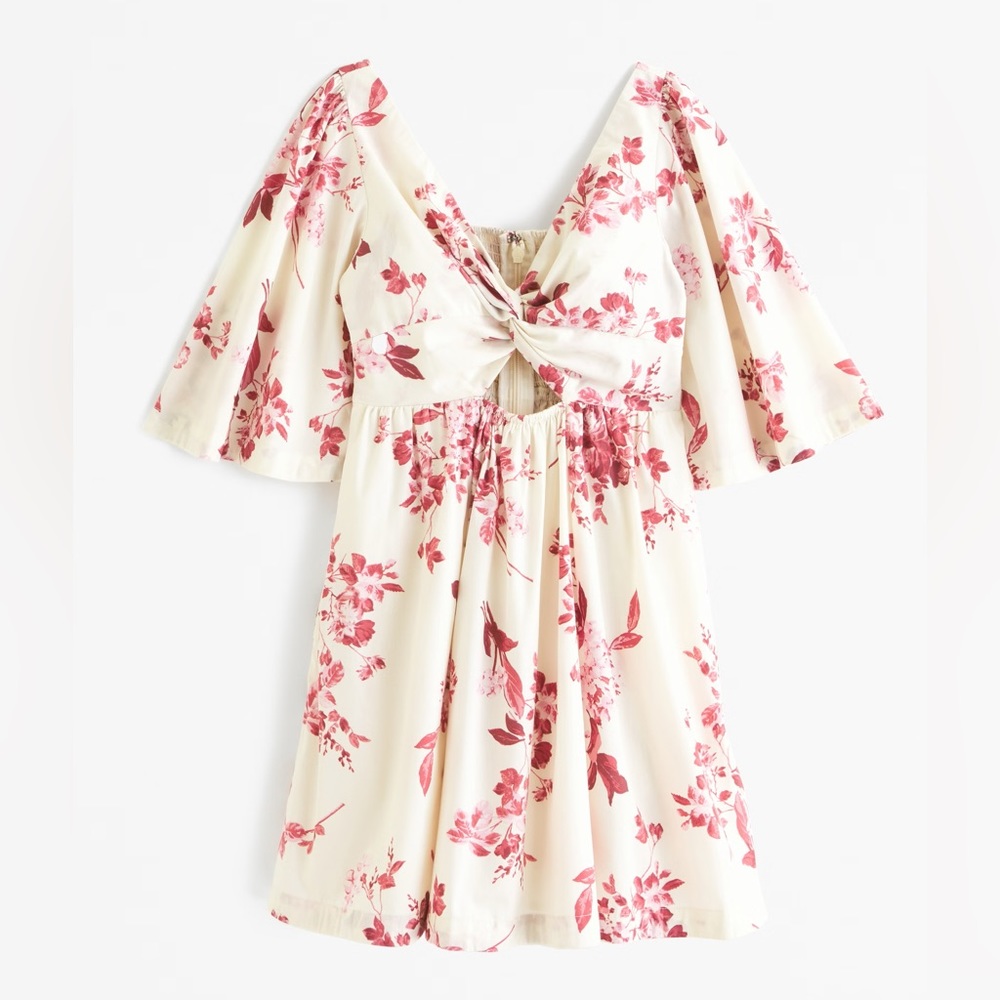 Tall Cutout poplin mini dress